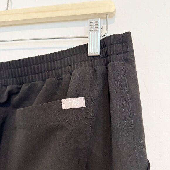 Figs Petite Yola Straight Leg Skinny Fit Medical Scrub Cargo Pants Black Large - Picture 9 of 12